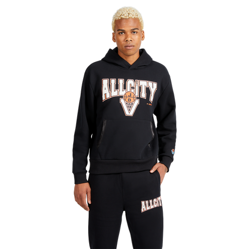 All City By Just Don Mens  Block Sport Core Hoodie In Black/black
