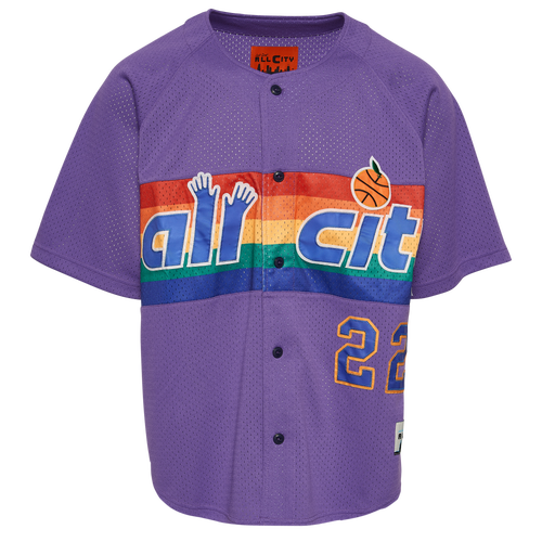 

All City By Just Don Mens All City By Just Don Baseball T-Shirt - Mens Purple/Purple Size M