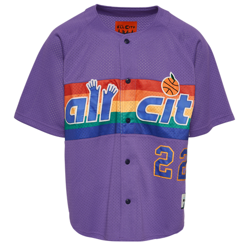 

All City By Just Don Mens All City By Just Don Baseball T-Shirt - Mens Purple/Purple Size L