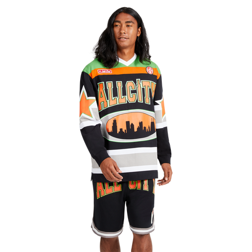 All City By Just Don Mens  Hockey Jersey In Black/black