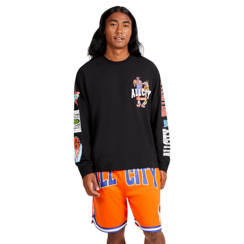 

All City By Just Don Mens All City By Just Don Long Sleeve T-Shirt - Mens Black/Black Size S