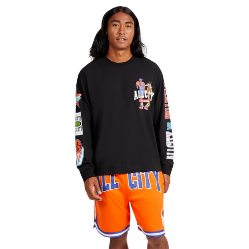 All City By Just Don Mens  Long Sleeve T-shirt In Black/black
