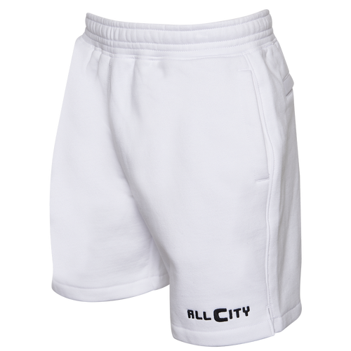 

All City By Just Don Mens All City By Just Don Jumpshot Fleece Shorts - Mens White/White Size M