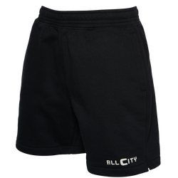 Men's - All City By Just Don Jumpshot Fleece Shorts - Black/Black