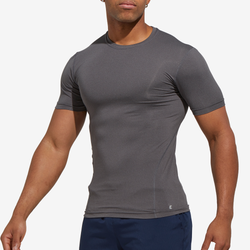 Men's - Eastbay Short Sleeve Compression Top - Gray
