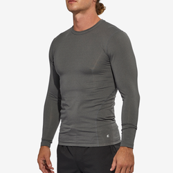 Men's - Eastbay Long Sleeve Compression Top - Gray