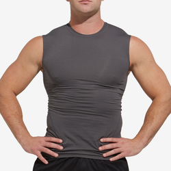 Men's - Eastbay Sleeveless Compression Top - Gray