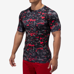 Men's - Eastbay Compression T-Shirt - Red Water Camo