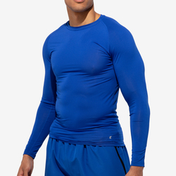 Men's - Eastbay Long Sleeve Compression T-Shirt - Royal