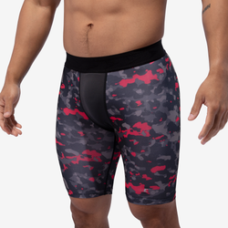 Men's - Eastbay 9" Compression Shorts 2.0 - Red Water Camo