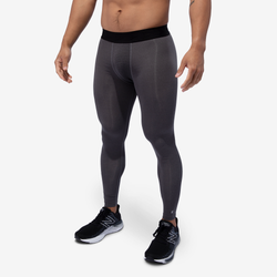Men's - Eastbay Full Length Training Tights - Charcoal Marled