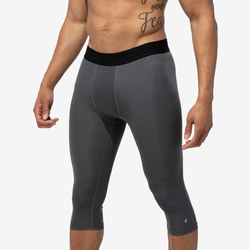 Men's - Eastbay 3/4 Training Tights - Charcoal Marled