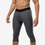 Eastbay 3/4 Training Tights - Men's Charcoal Marled
