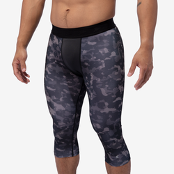 Men's - Eastbay 3/4 Training Tights - Grey Water Camo