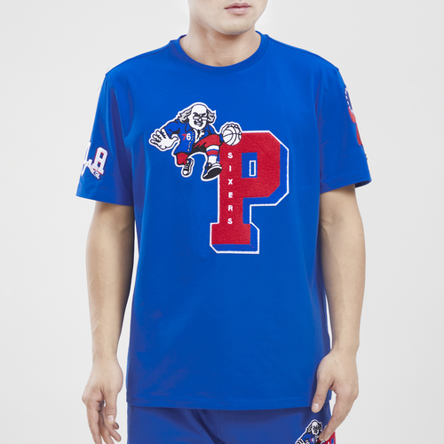 

Pro Standard Mens Philadelphia 76ers Pro Standard 76ers Mash Up T-Shirt - Mens Royal/Red Size M