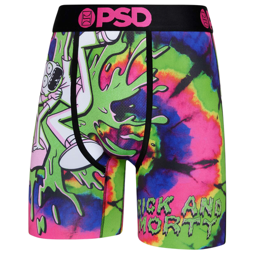 Psd Mens  Graphic Briefs In Green/blue/pink