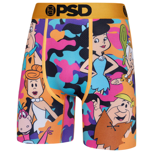 Psd Mens  Graphic Briefs In Orange/pink/blue