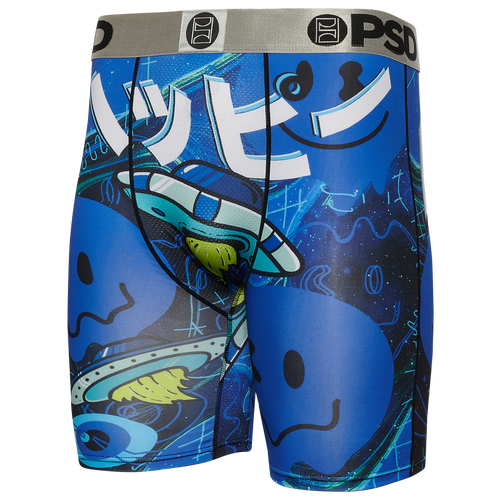 Psd Mens  Graphic Briefs In Cosmic Aqua/multi