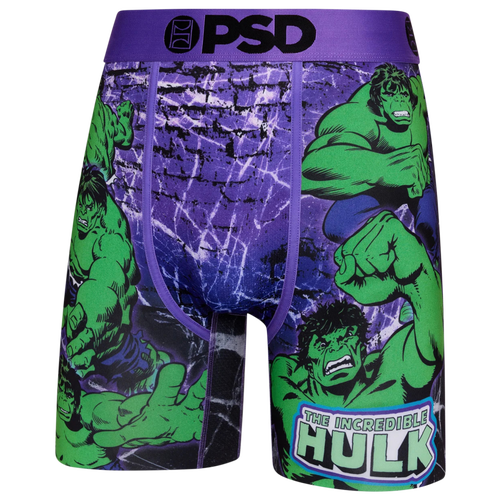 Psd Mens  Hulk Underwear In Green/purple