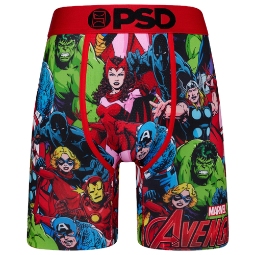 

PSD Mens PSD Avengers Squad Underwear - Mens Green/Red/Blue Size XL