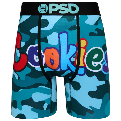 Shop Psd Mens  Cookies Blue Camo Briefs In Blue/blue