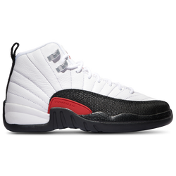 Boys' Grade School - Jordan AJ 12 Retro   - Black/Gym Red/White