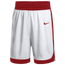 Nike Team Dri-FIT STK Crossover Shorts - Men's Team White/Team Scarlet
