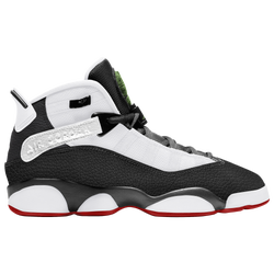 Boys' Grade School - Jordan 6 Rings - Black/Univ Red/White