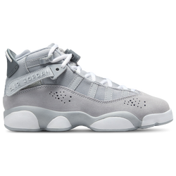 Boys' Grade School - Jordan 6 Rings - Wolf Grey/Cool Grey/White