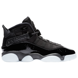 Boys' Grade School - Jordan 6 Rings - White/White/Black