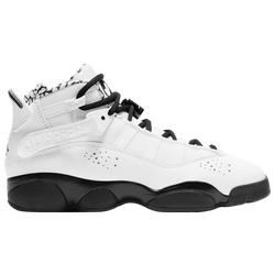 Boys' Grade School - Jordan 6 Rings - White/Black/Metallic Gold