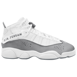 Boys' Grade School - Jordan 6 Rings - White/White/Cool Gray