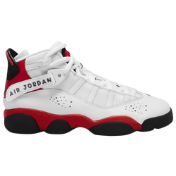 Boys' Grade School - Jordan 6 Rings - Black/Univ Red/White