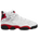 Jordan 6 Rings - Boys' Grade School Black/White/University Red