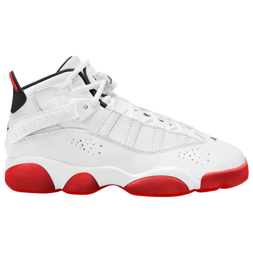 

Jordan Boys Jordan 6 Rings - Boys' Grade School Basketball Shoes White/University Red/Black Size 7.0