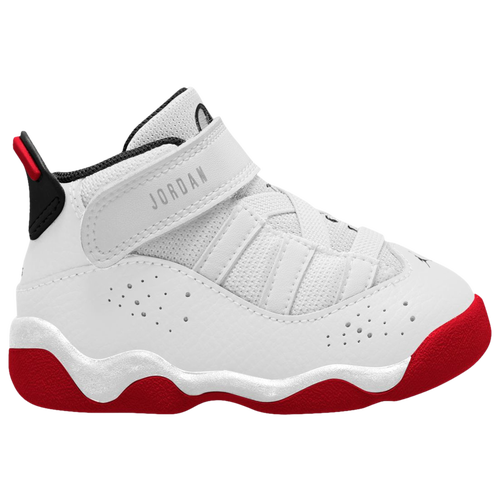 

Jordan Boys Jordan 6 Rings - Boys' Toddler Basketball Shoes White/University Red/Black Size 05.0