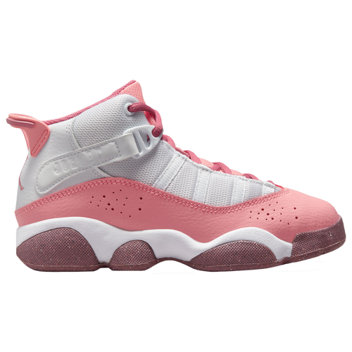 

Jordan Girls Jordan 6 Rings - Girls' Preschool Basketball Shoes Desert Berry/Coral Chalk/White Size 2.0