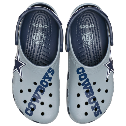 Crocs Mens NFL Classic Clogs - Shoes - Gray / Navy