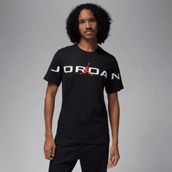 Men's - Jordan Air Stretch Short Sleeve Crew  - Black/White/Red