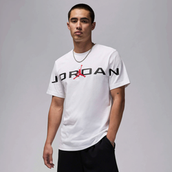 Men's - Jordan Air Stretch Short Sleeve Crew  - Black/White/Red