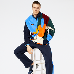 Men's - New Balance Hoops Polar Fleece Jacket - Black/Multi
