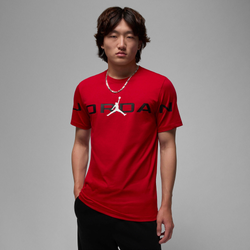 Men's - Jordan Air Stretch Short Sleeve Crew  - Red/Black/White