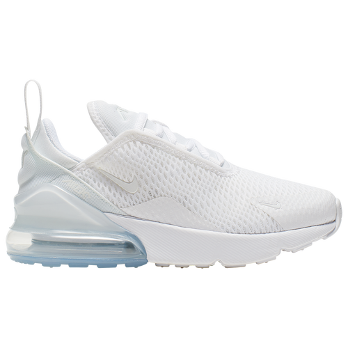 

Nike Boys Nike Air Max 270 - Boys' Preschool Running Shoes White/White/Metallic Silver Size 2.5