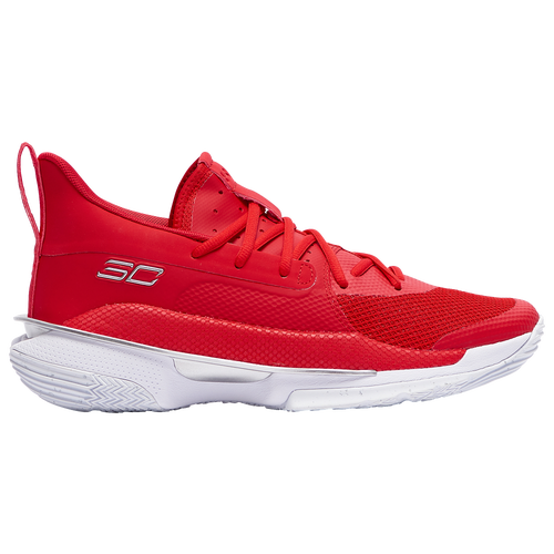 Under Armour Curry 7 In Red/white/met Silver