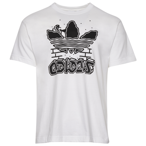 Adidas Originals Graphic Wall T-shirt In White