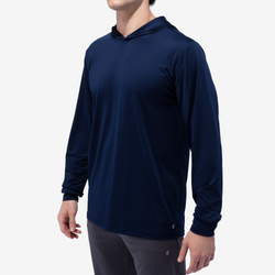 Men's - Eastbay Pursuit Long Sleeve Pullover Hoodie - Navy