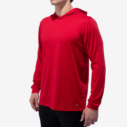 Men's - Eastbay Pursuit Long Sleeve Pullover Hoodie - Red Alert