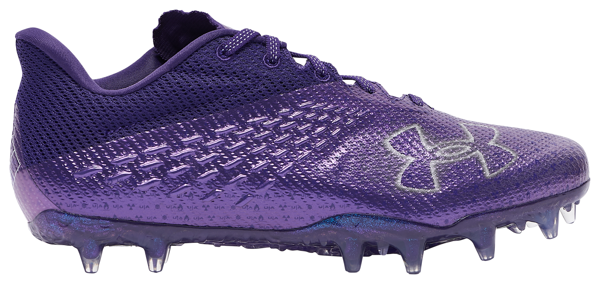 football cleats purple and white