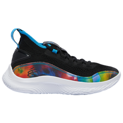 Boys' Grade School - Under Armour Curry 8 - Black/White/White