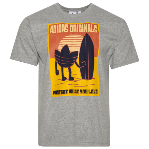 

adidas Mens adidas Summer Fun T-Shirt - Mens Grey Size S